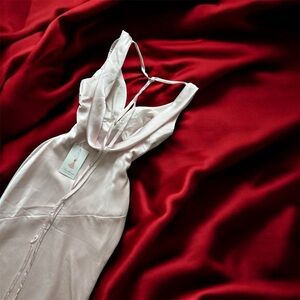 Elegant light pink Satin Gown